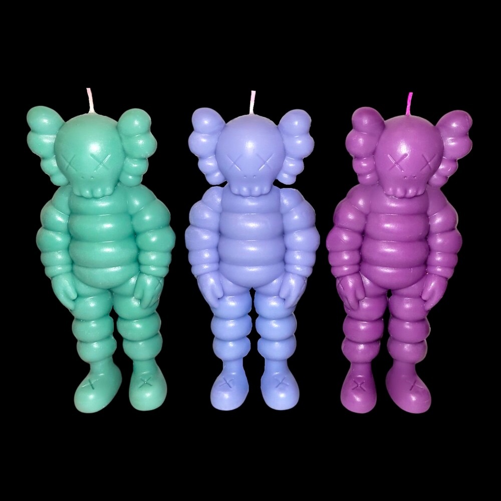 Hand Poured Designer Art Custom Molded Kaws Pillar Candle